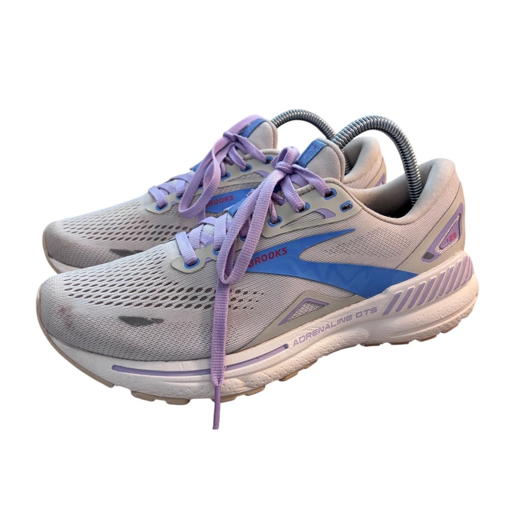 Brooks Adrenaline GTS 23 Womens Running Shoes Grey Purple 1203811B144 Size 9